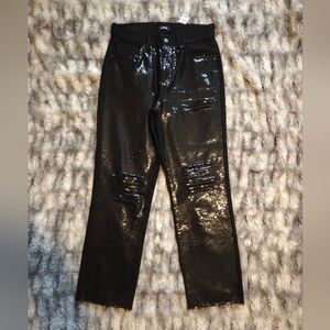 Express Black Sequin Jeans Size 4